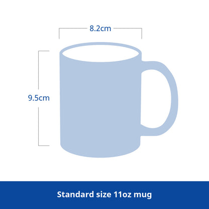 11oz Mugs - Inner and Handle Coloured - Red