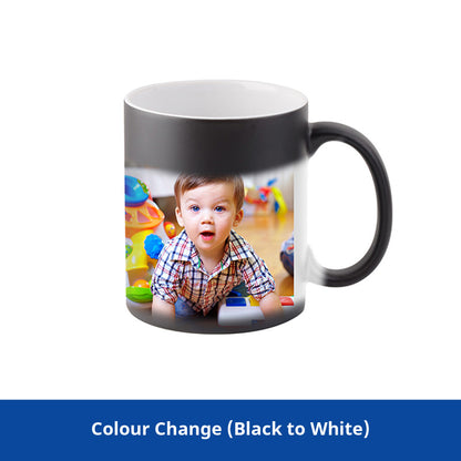 11oz Black Coloured Changing Mugs