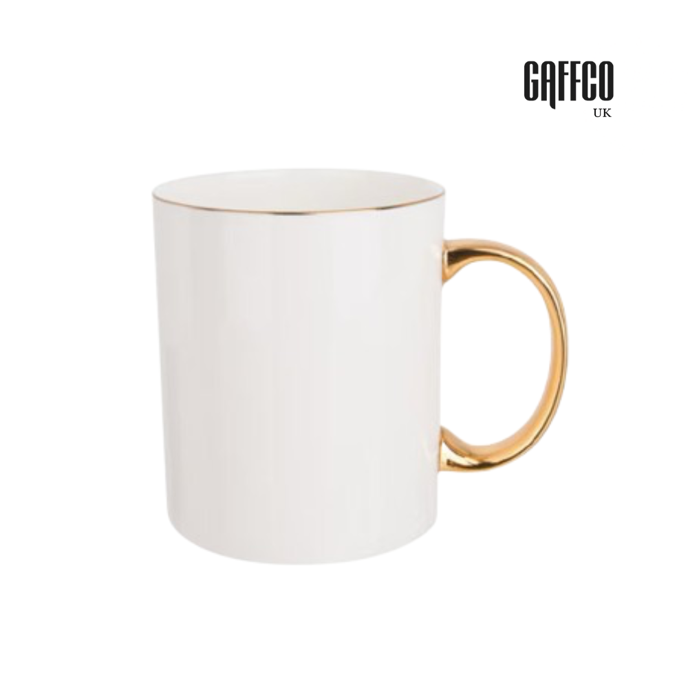 11oz Gold Rim & Handle Ceramic Sublimation Mugs