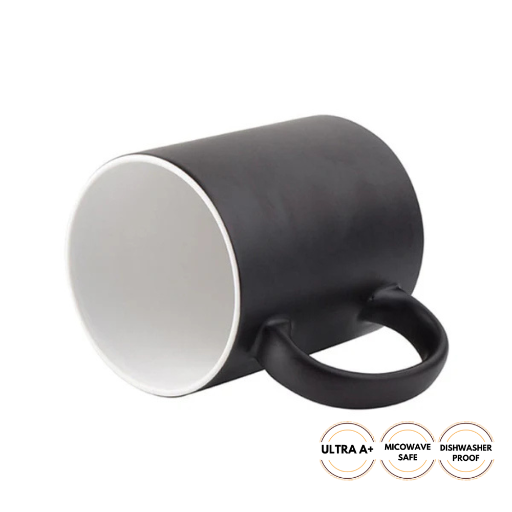 11oz Black Coloured Changing Mugs