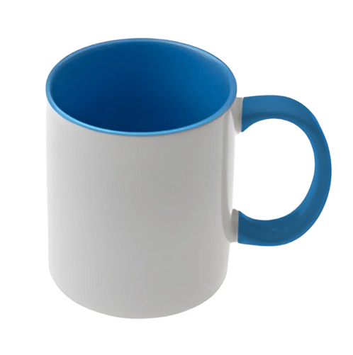 11oz mugs - Inner and Handle Coloured - Sky Blue